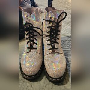 Holographic Scale Mermaid Dr Martens UK 8